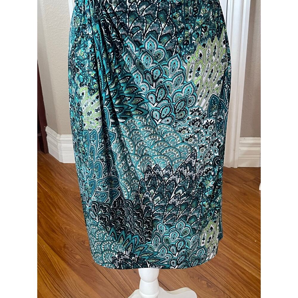 Connected Apparel Faux Wrap Dress Size 8 - Picture 4 of 7